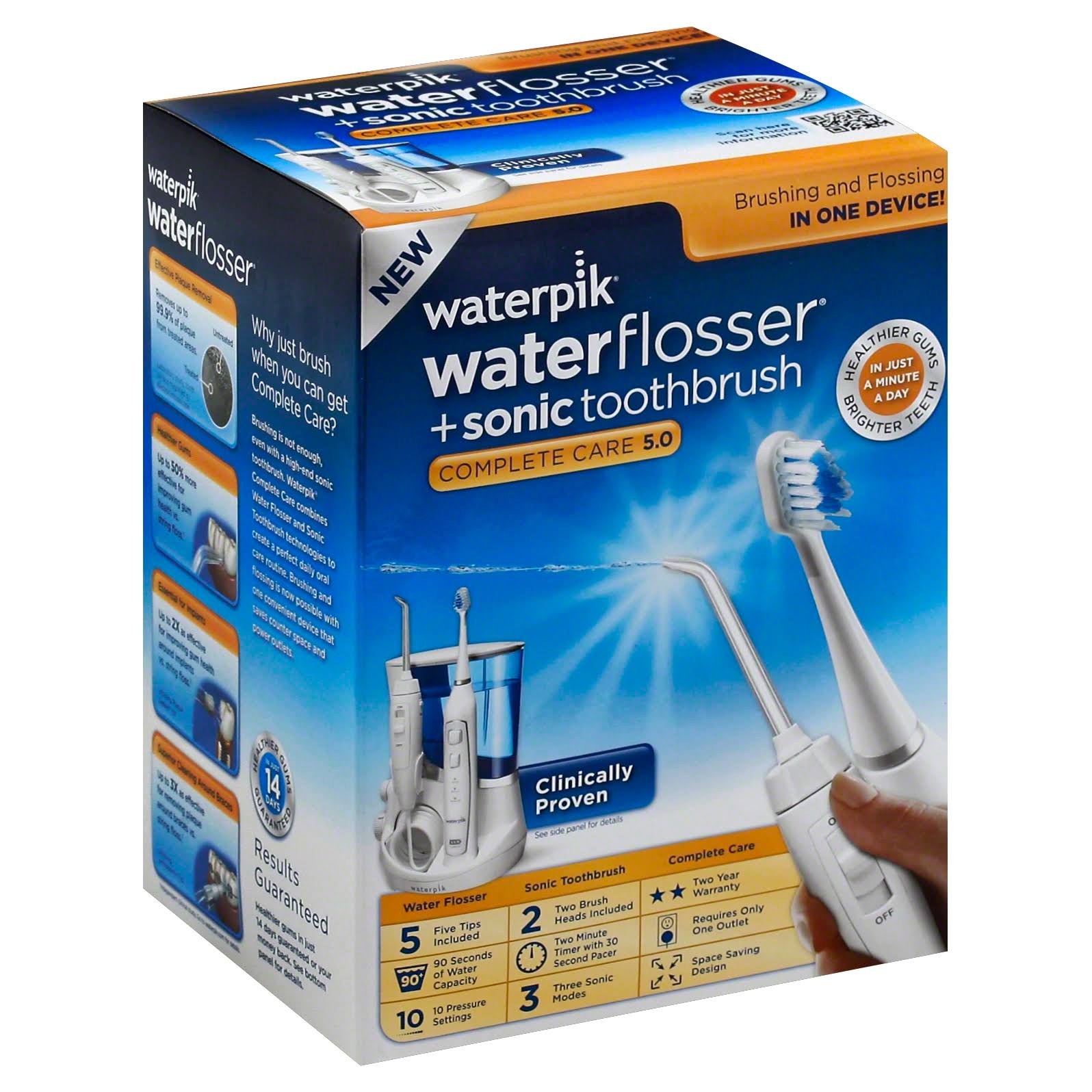 Waterpik Water Flosser + Sonic Toothbrush, Complete Care 5.0 – 1 Pack - Image 2